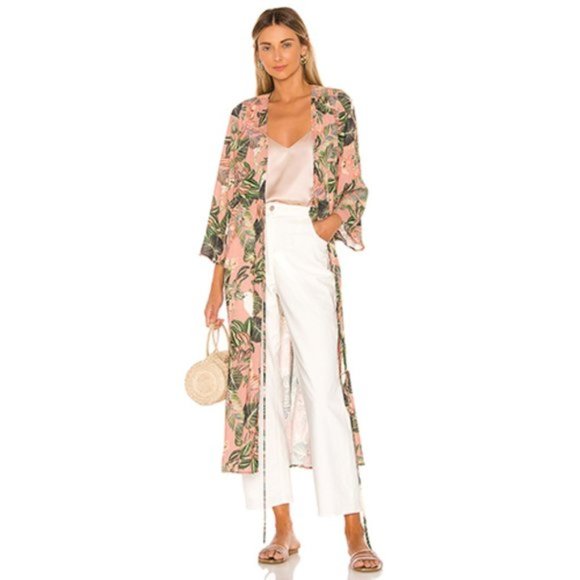 RESA Dresses & Skirts - NEW RESA Kimono Crepe Wrap Dress Paradise Print S